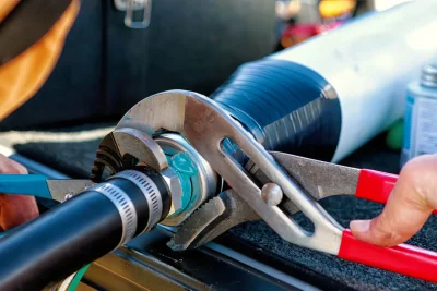 Pipe repair service using professional plumbing tools in Greenfield, California